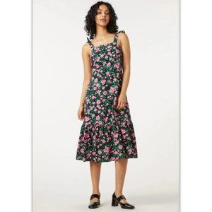 PRINCESS HIGHWAY inchEstelleinch Floral Print Organic Cotton Midi Dress